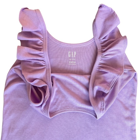 Gap Mini Rib Flutter Tank Top - Small Petite - Picture 4 of 4